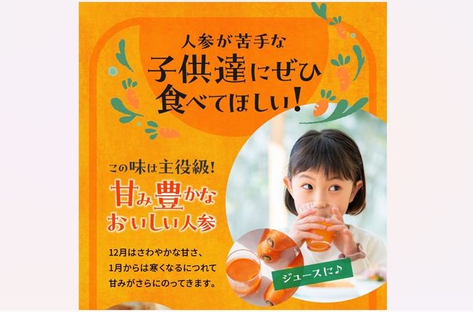 【福箱★2025】訳ありマドンナキャロット1.5kgと無添加マドンナキャロットジュース720ml×1本 12月発送 H105-127