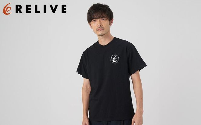 【数量限定】リライブシャツプレミアム/コットン/ロゴ有/ブラック（LLサイズ）【ファッション 服 Tシャツ カットソー 衣料 トップス 女 男 スポーツ ゴルフ ウェア アウトドア 仙台市 リラックス カジュアル シンプル トレンド 春 夏 秋 冬 メンズ レディース ユニセックス】 041009_ES003VC05