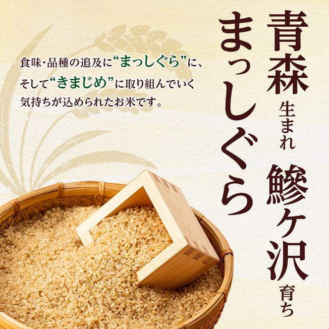 令和7年産 まっしぐら 玄米 30kg [H.GREENWORK] 青森県 鯵ヶ沢産 / お