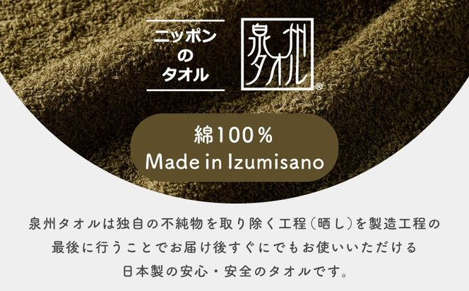 099H3736 濃色カラー バスタオル 2枚（モスグリーン）【泉州タオル 国産 吸水 普段使い シンプル 日用品 家族 ファミリー】
