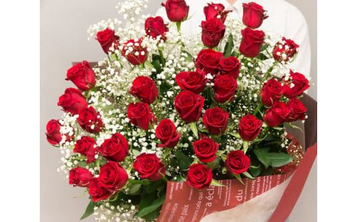 赤バラの花束 36本「ロマンチックな瞬間」 142069_BN017