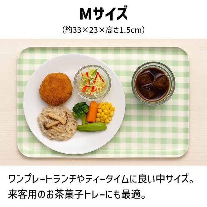 TATSU-CRAFT マグネットトレー M 33cm ミルキーチェック BL ブルー すべり止め付き ［Tk1095］ 303446_DA90823VC01