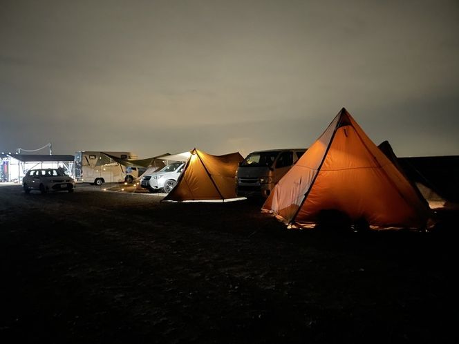 【浜オートキャンプ場】ソロ宿泊キャンプ1サイト区画(1名)利用券｜宿泊 旅行 体験 アウトドア バーベキュー BBQ 日の出 海 愛知県 美浜町