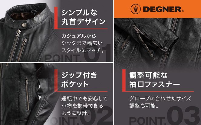 【デグナー】レディースレザージャケット＜ブラック XLサイズ＞｜京都 バイクギア 人気ブランド バイク [FR20SJ-9A]［ バイク用品 レザージャケット 羊革 軽くて丈夫 レディース 人気 おすすめ レザー 革 革ジャン ツーリング ライダー バイカー お取り寄せ 通販 送料無料 ふるさと納税 ］ 261009_A-JR178VC04