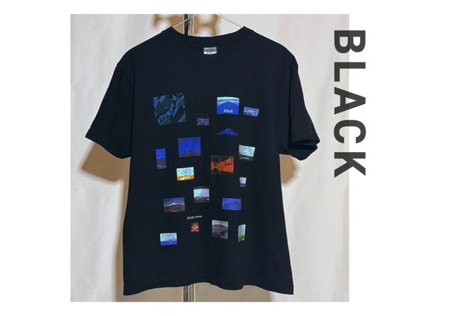 【 選べるカラー / サイズ 】 Tシャツ 半袖 「OvO Fuji Photo Tee」 BLACK WHITE Mサイズ Lサイズ ｔシャツ ファッション 綿100％ 黒 ブラック 白 ホワイト 富士山 ユニセックス 日用品 山梨 富士吉田