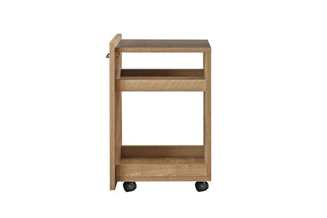 グラーデ 39 ストックカウンター NA【ナチュラル 完成品 特殊鋼板 ストック収納 ワゴン 省スペース 作業台】(H062342)