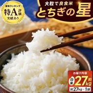 山﨑観光農園のお米　＼とちぎの星　白米27kg／｜栃木県 益子町 ふるさと納税 お米 大容量 米 白米 精米 約27kg（AU040）