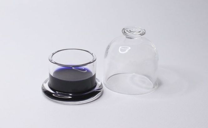 clarto　フタ付きインクポット（丸型）　筆記用具 インクポット 小物入れ ボトルインク 手作り インク ガラスペン 手紙 日記 プレゼント ギフト 墨田区 東京都
