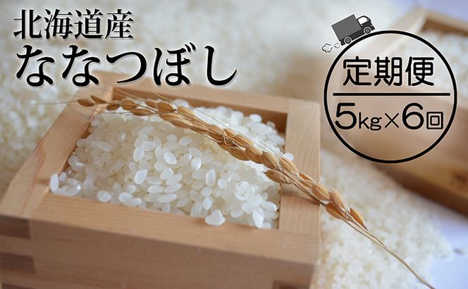 6ヵ月 定期便 仁木町「ななつぼし」5kg お米 米 ごはん 精米 白米 国産 北海道 こめ コメ 6回[峠のふもと　紅果園]