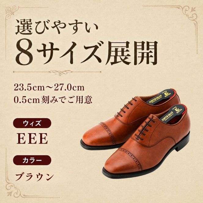 スコッチグレイン ビジネスシューズ メンズ アシュランス 3536BR パンチドキャップトゥ 革靴 本革 日本製 EEE 送料無料 ギフト