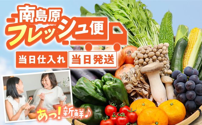 【毎月コース】野菜 キノコ 果物 11品目 詰め合わせ 9回 定期便  / 南島原市 / 吉岡青果[SCZ035]