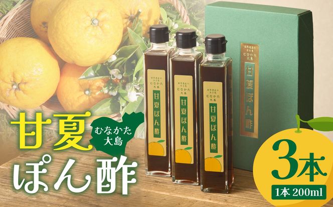 甘夏ぽん酢200ml入り　3本セット【むなかた大島】_HA1341