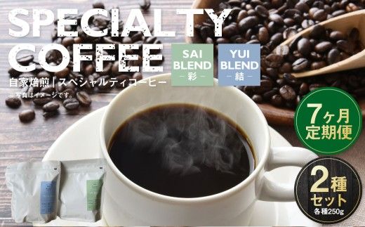 【定期便7ヶ月】自家焙煎スペシャルティコーヒー豆 250g×2種 | コーヒー豆 自家焙煎スペシャルティコーヒー ギフト 詰め合わせ