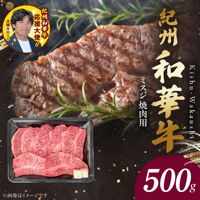 BN6133_G_紀州和華牛　ミスジ　焼肉用　500g　【ギフト用】★折箱（肉用）