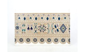 【文庫屋大関】パーソナルホルダー　アポロン＜ブルー＞【皮革工芸品】 民芸品 雑貨 日用品 文房具 革小物 牛革 ファイル ケース 