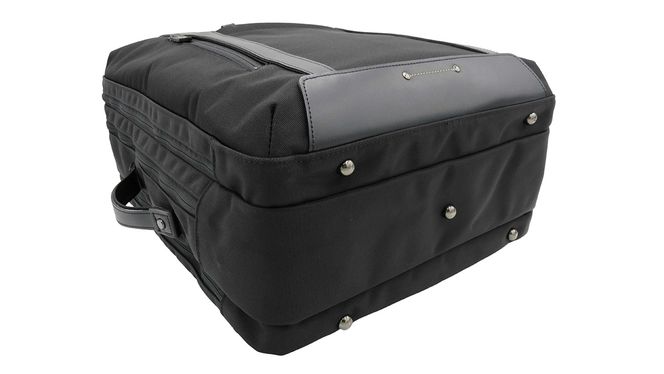 エビータワイド ビジネスリュック ブラック ( No.5027-01 ) / リュック  豊岡 職人手作り B4サイズ対応 大容量 出張 一泊二日 3層構造 仕分け収納 底鋲 ビジネスバッグ 日本製 メンズ バッグ かばん 鞄 木和田株式会社