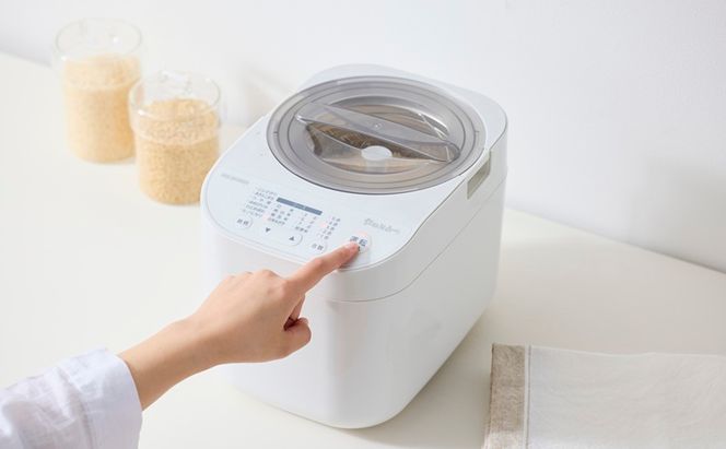 精米機 RCI-C5-C アイボリー 精米機 家庭用 アイリスオーヤマ 銘柄純白づき 5合 かくはん式 5合連続精米 3分 5分 7分 白米 純白米 無洗米 古米 白米みがき 胚芽米 40銘柄対応 お手入れ簡単 取っ手付 家庭用精米機 精米器