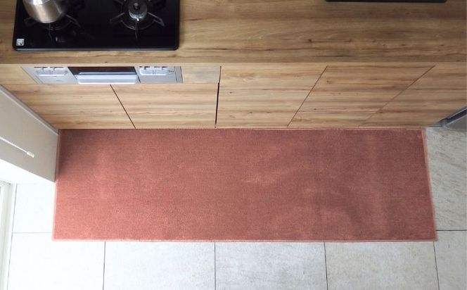 diw0332 北欧風キッチンマット ラグマットタイプ 65×240cm ノーマル型 ライトマホガニー 抗菌防臭 SEK 織人しきもの屋工房