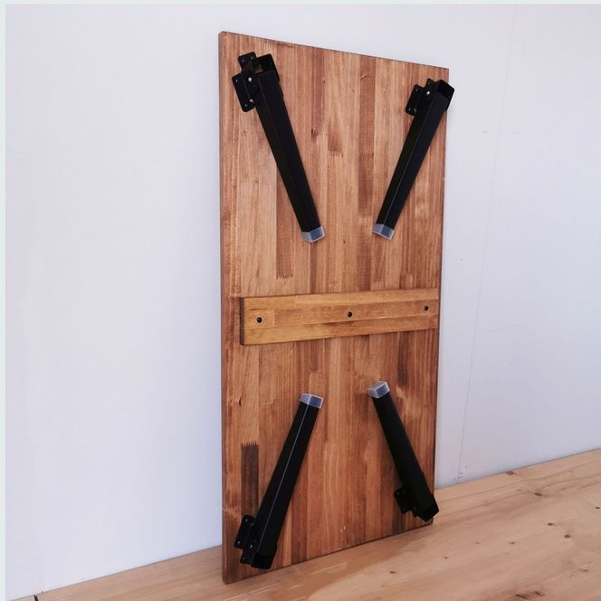 天然木 折りたたみ ローテーブル ブラウン 90×45cm 1台 完成品｜新星金属製作所 大阪府 守口市 家具 インテリア テーブル 座卓 机 学習机 ウレタン仕上げ [2492]