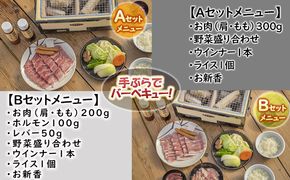 バーベキュー セット もちぶたを堪能できる 手ぶらバーベキュー 2名様分 選べるA・Bコース 食事券 体験チケット チケット もちぶた 和豚 もち豚 豚肉 ポーク お肉 肉 豚 精肉 焼き肉 焼肉 アウトドア 