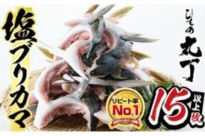 ひもの丸丁の塩ブリカマ（3～4枚入り）×５パック 大分県産 国産 ブリ ぶり 鰤 養殖ブリ 鰤かま 冷凍 大分県 佐伯市【DH148】【ネクサ】