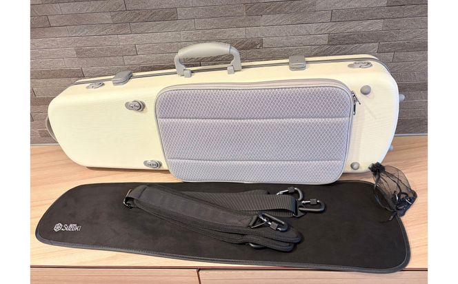 【人気！高評価】ヴァイオリン用ハードケース SUZUKIオリジナル ＜カラー：ミルキーホワイト＞ 232238_AD85VC01