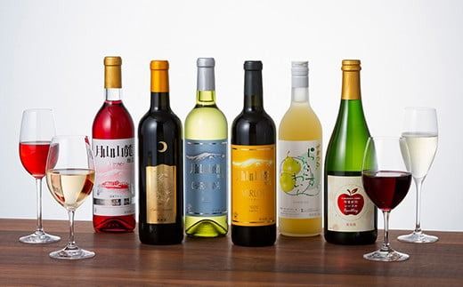 FYN6-247 月山山麓ワイン 飲み比べ6本セット（赤・白・ロゼ・スパークリング）ミディアムボディ ライドボディ 山形県 西川町