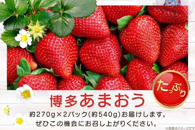 【期間限定発送】 いちご 完熟 あまおう 約270g 2p [mhshops 福岡県 筑紫野市 21761027] イチゴ 苺 フルーツ 果物 くだもの 2パック