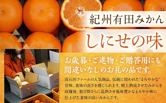有田みかん しにせの味 約3kg 2S～2Lのいずれか 秀品または優品 	K002