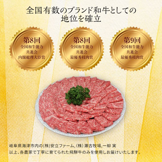 岐阜県海津市産 飛騨牛 モモ又は肩 すき焼き・しゃぶしゃぶ用500g お肉 牛肉 