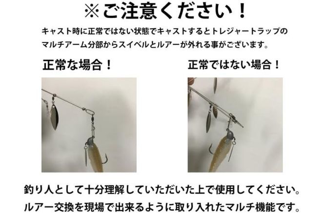 トレジャートラップ「マルチmini」(アラバマリグ、シルバーブレイド) 釣り 