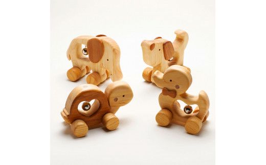 【CF-R7hbk】YKS031　山のくじら舎 ころりんアニマル いぬ 木製 玩具 おもちゃ 赤ちゃん 女の子 男の子 犬 かわいい ギフト 包装 ラッピング プレゼント 贈り物 贈答 出産祝い 誕生日祝い のし 熨斗対応 高知県産