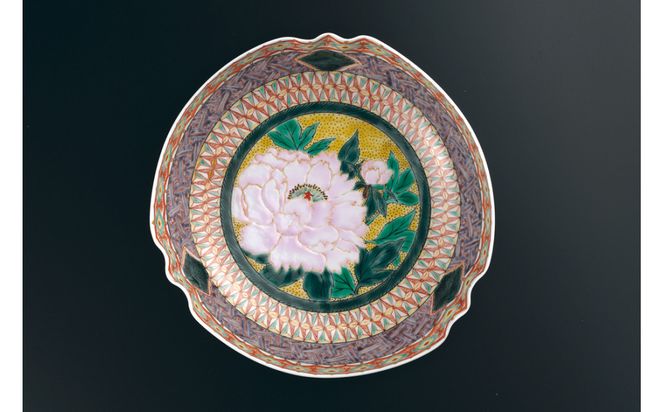 菓子器　色絵牡丹　宮本晄作 172111_CY3043