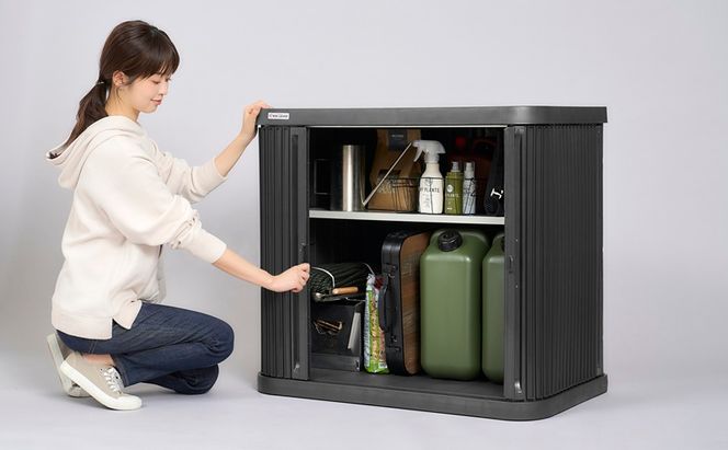 ミニロッカー ML-800PP ダークグレー 物置 屋外 サビにくい 庭 ベランダ ガーデン 掃除 防災 収納 ストッカー ミニロッカー アイリスオーヤマ おしゃれ