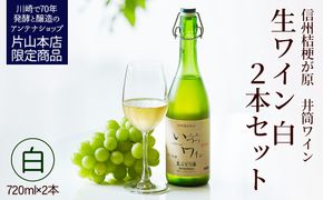 井筒ワイン 酸化防止剤無添加 井筒生ワイン 白 720ml × 2本 要冷蔵 発売元 株式会社片山 141305_JN106