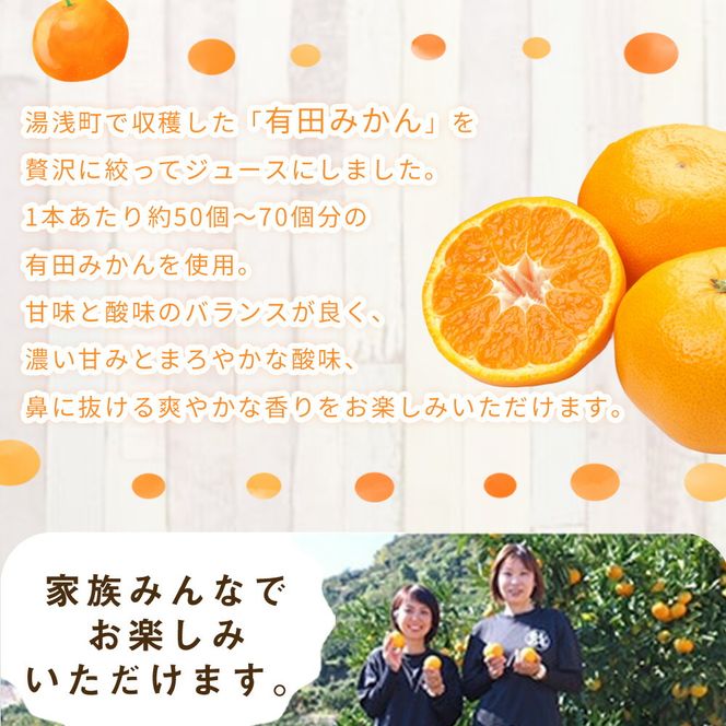 「まごころ」有田みかん 100％ ジュース 1000ml 2本_ZE6368n