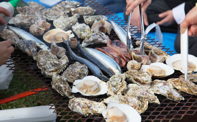北海道 厚岸町 春の 桜 牡蠣まつり  BBQセット （2から4人程度） 