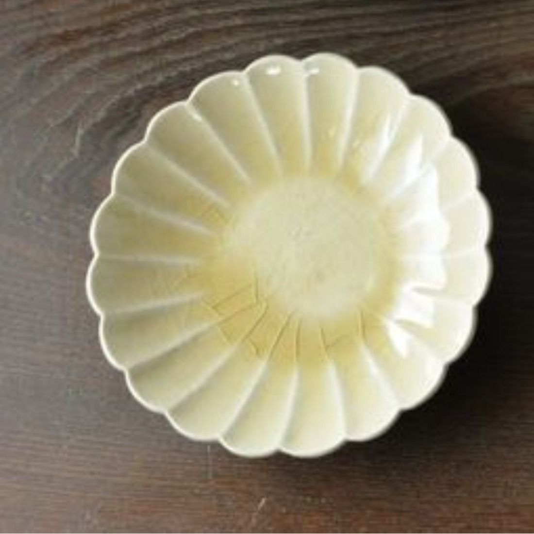 砥部焼 菊型皿セット(直径約17cm×2枚) 黄色 IKTS011-4
