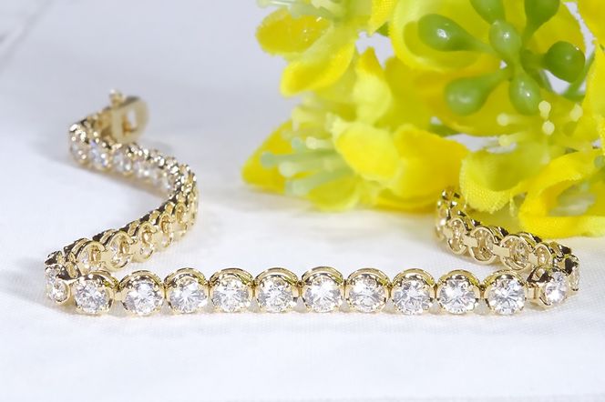 K18YG【5.0ct】ダイヤモンド テニス ブレスレット  CSBL00036-18Y SWAV091-a