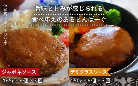 【全3回定期便】一貴山豚 とんバーグ 12個（ 6個 × 2種 ） 糸島市 / いきさん牧場 [AGB013] ハンバーグ デミグラス 冷凍 詰め合わせ 湯せん