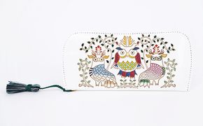 【文庫屋大関】メガネケース　ふくろう【皮革工芸品】 ファッション小物 民芸品 