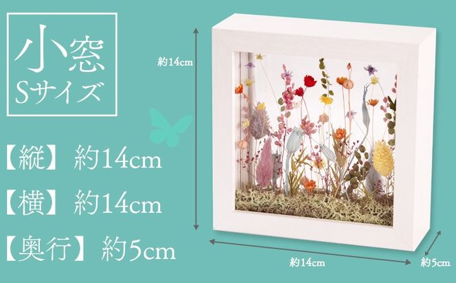 ＜小さき森 小窓 1個＞入金確認後、翌月末迄に順次出荷【インテリア 雑貨 ドライフラワー プリザードフラワー 木枠 おしゃれ 癒し ハンドメイド 手作り かわいい 贈物 プレゼント ル ペパン Le pépin 宮崎県 国富町 常温】【b0946_le】