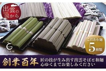 創業百年老舗の味　児玉製麺「大容量！出雲そば・和麺詰め合わせ」【2-127】