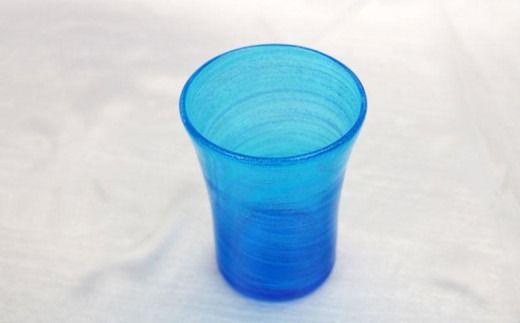 【琉球ガラス 匠工房】海の泡 口広グラス（2個）セット