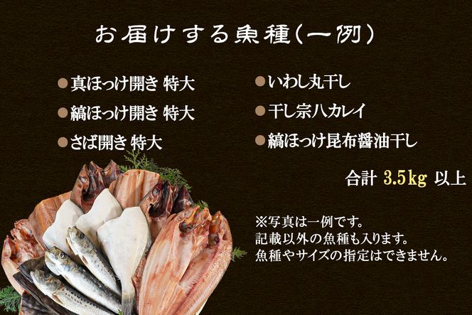 【2026年6月下旬発送】干物 おまかせ詰め合わせセット 3.5kg以上 干物 真ホッケ 干物 縞ホッケ サバ 干物 期間限定