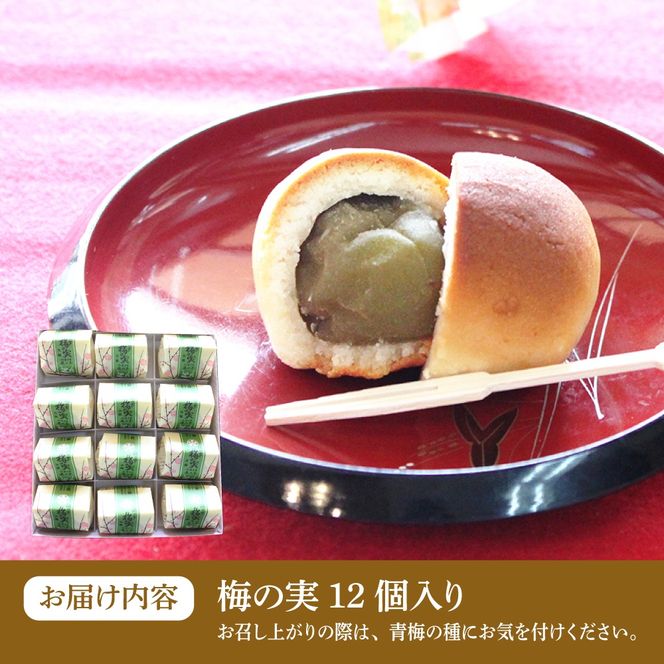 【老舗の菓子屋】築上銘菓「 梅の実 」12 個《築上町》【有限会社 御菓子司 鹿の子】[ABAC019]