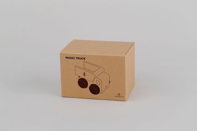 IKONIH オルゴールトトラック ｜ おもちゃ 子供 こども オモチャ 玩具 プレゼント お祝い 木 出産祝い 安全 オーガニックトイ ファーストトイ 車 トラック 大型車 乗り物 アイコニー