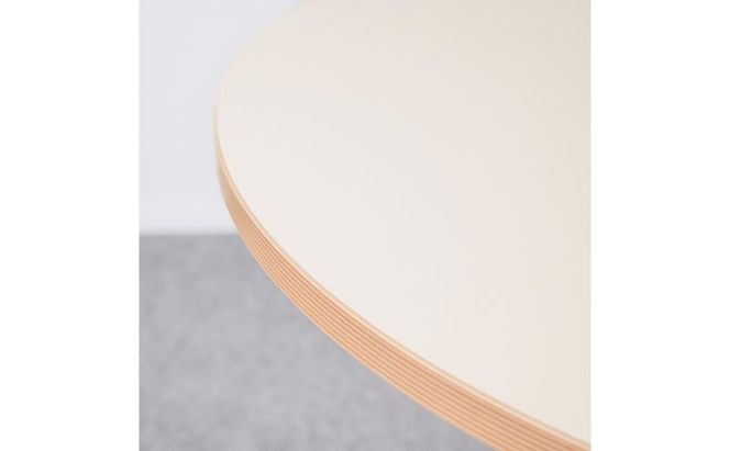 ＆FREL AXカフェテーブル 天板 ベージュ　直径80cm x 高さ72cm 選べる脚色 全3色　国産家具 組立簡単 家具 机 テーブル インテリア ※離島への配送不可