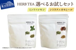 【メール便発送】ハーブティーお試しセット（ミント＆レモン/シトラス＆カモミール）ティーバッグ【選べる お試しセット】 ハーブティー 柑橘系ハーブ セット ノンカフェイン SDGs 山梨 富士吉田
