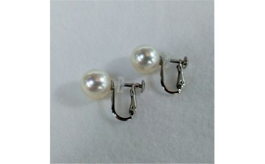 500-15伊勢志摩あこや本真珠イヤリング9mm花珠(真珠科学研究所鑑別書)